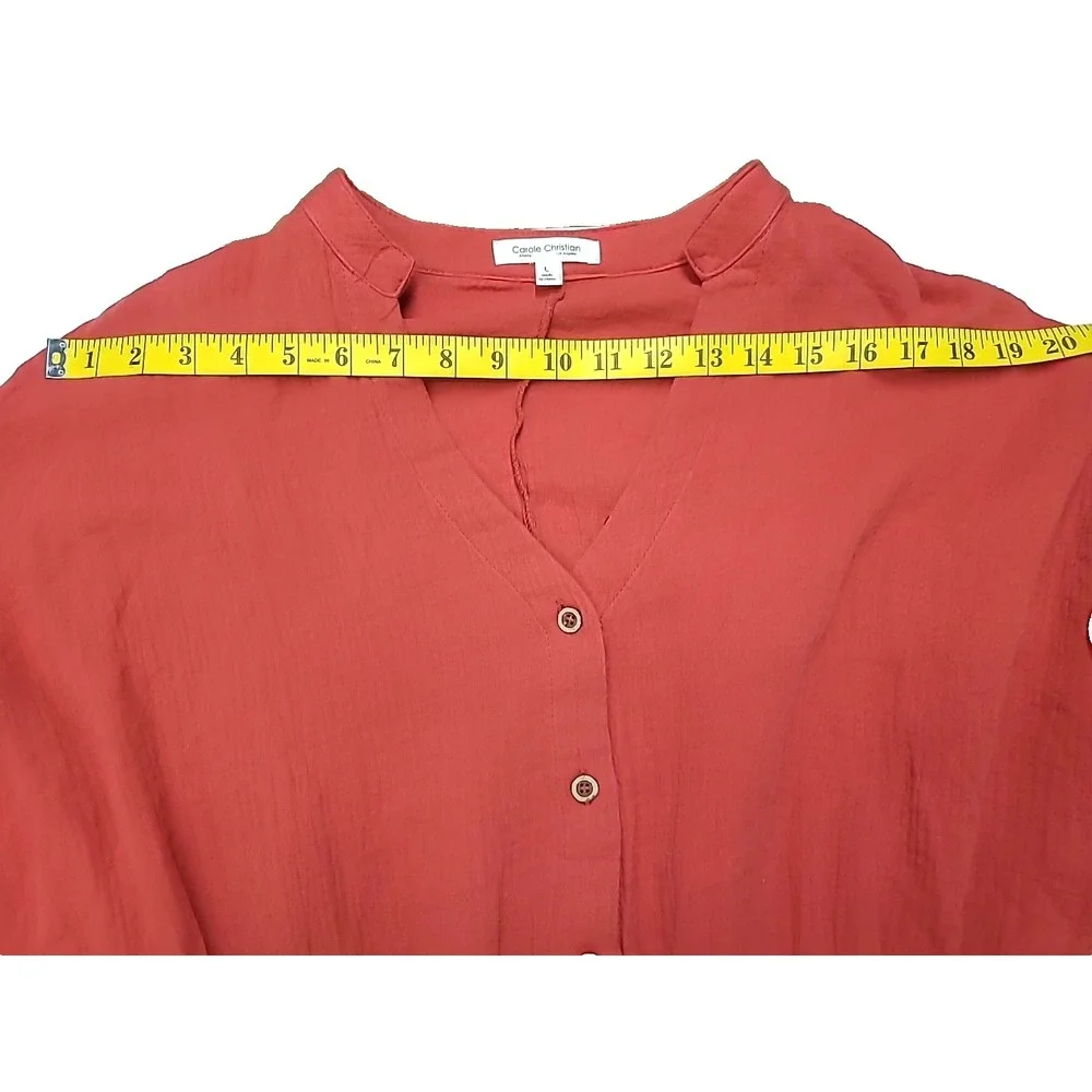 Carole Christian Tiered Dress Sz‎ L Rust Color